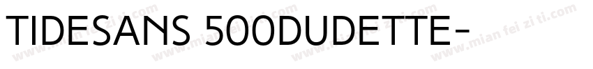 TideSans 500Dudette字体转换